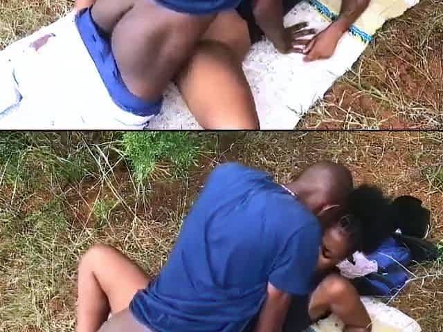 Real amateur urinates and fucks outdoors