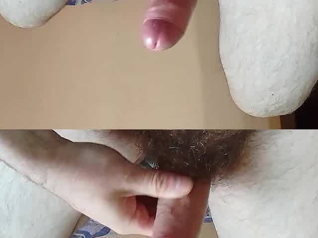 Masturbation with cum