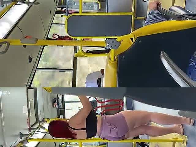 That redhead teased me with her large booty on the bus, and grabbed my cock, that babe's so nasty.