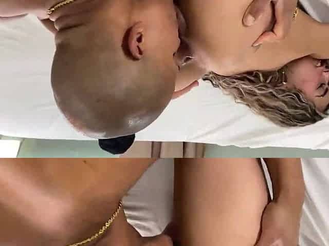 Youthful white beauty got a hard rod from the wicked ebony dude.