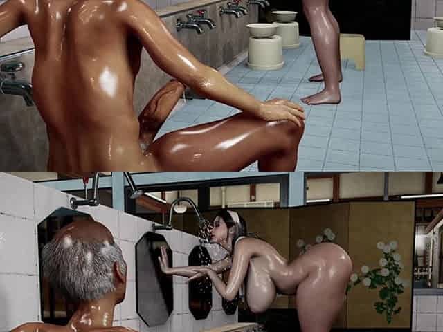 3D BBW Mature MILF Teasing the Old Big Dick to Fuck Her Wet Pussy