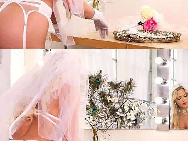 Sexy bride exposed amazing natural body