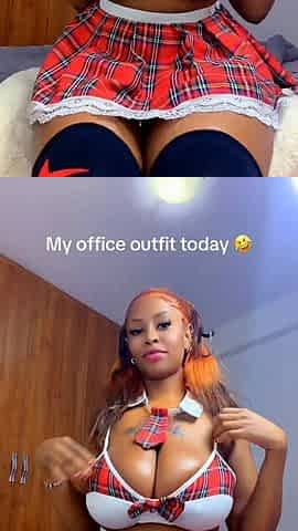 Horny bitch office outfit