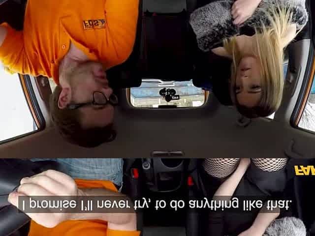 Fake Driving School - Rhiannon Ryder screwed in ebony fishnet nylons