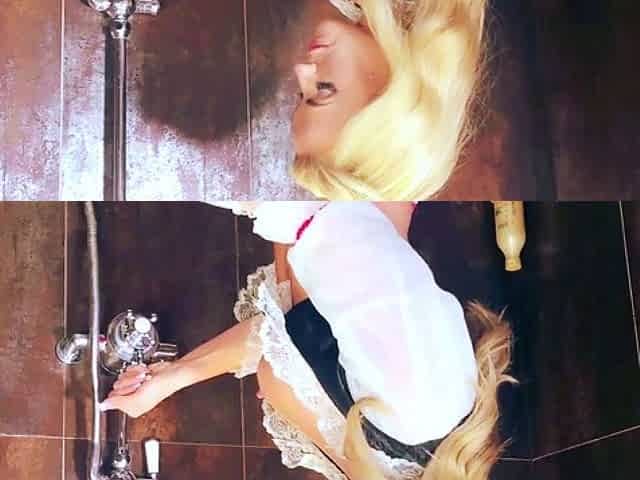 Amateur blond girl with big boobs getting fucked