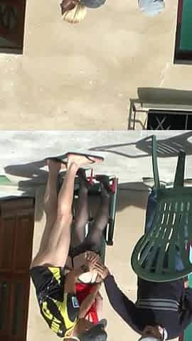 Big ass MILF gets fucked outdoors