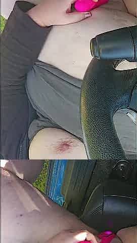 big beautiful woman SNATCH PLAY IN THE CAR - PUBLIC ????
