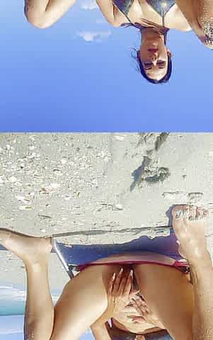 Breathtaking mother I'd like to fuck Masturbates on Public Beach