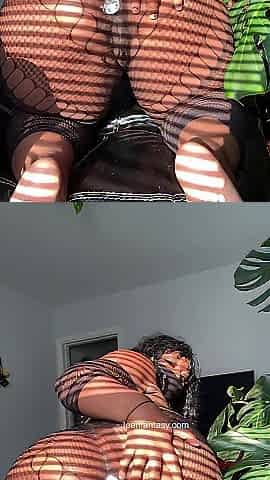 Solo play in ebony underware