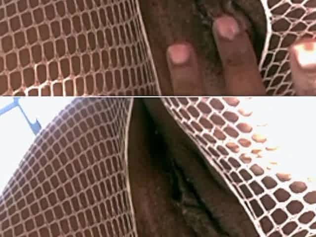 Amateur Fetish Fishnet THOT floozy solo creamy vagina play
