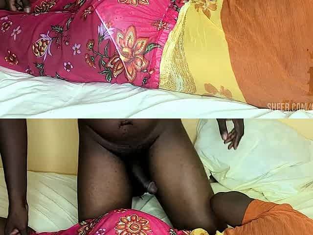 An Afro maid receives a surprise visit in her room