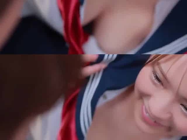 Asian Big-Breasted Student Who Seduces Her With No Bra