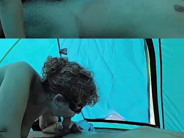 That babe Rides Me in a Tent: Mutual Climax in Camping Public