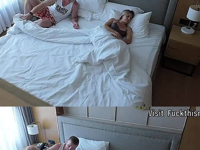 Step Mom Shares Bed With Her Stepson In a Hotel Room