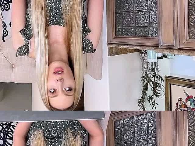 Close up with teen blonde sex doll rubbing her cunt