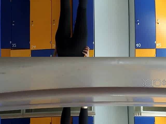 in leggings got in school locker room, public masturbation
