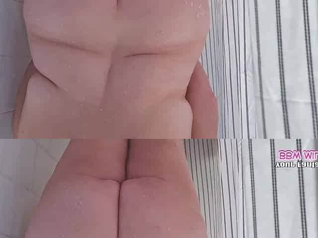 Amateur BBW Big Tits Homemade Wife in Shower (mature MILF Saggy Tits Cheat Hotwife Aunt Private PAWG Ass GILF Hairy Pussy)