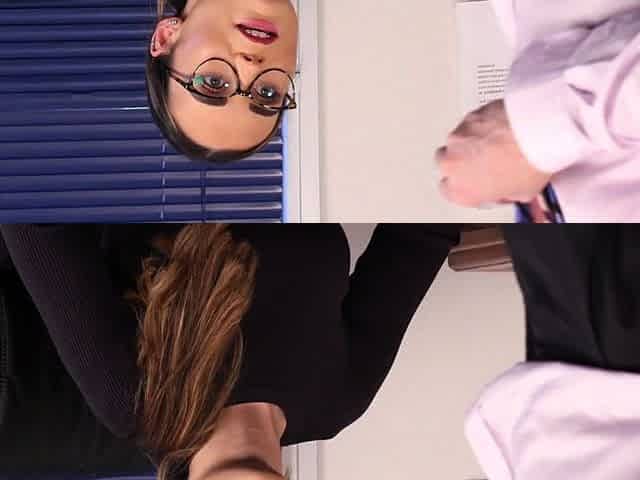 Sexy office voyeur teasing colleauge