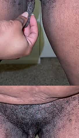 Lengthy twat lip stretching