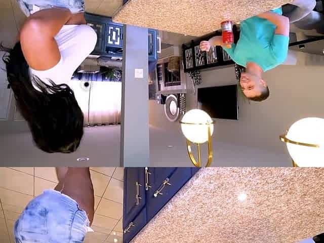 Hot busty latina MILF seduces a younger guy and starts sucking him off
