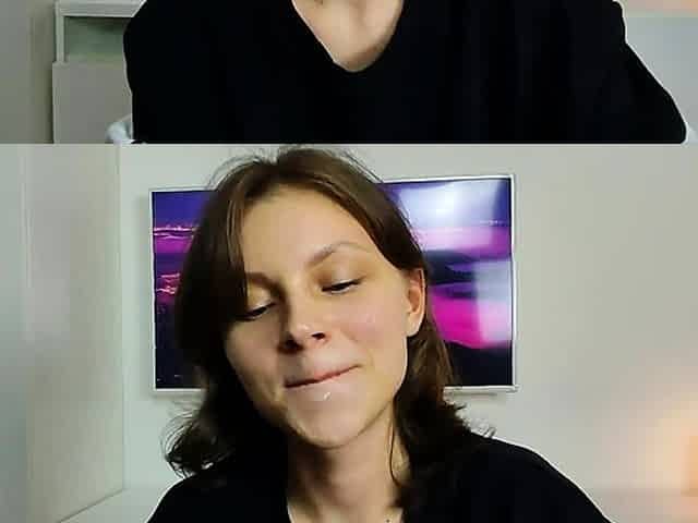 Messy Facials Compilation by Cute Amateur Slut hiyouth -
