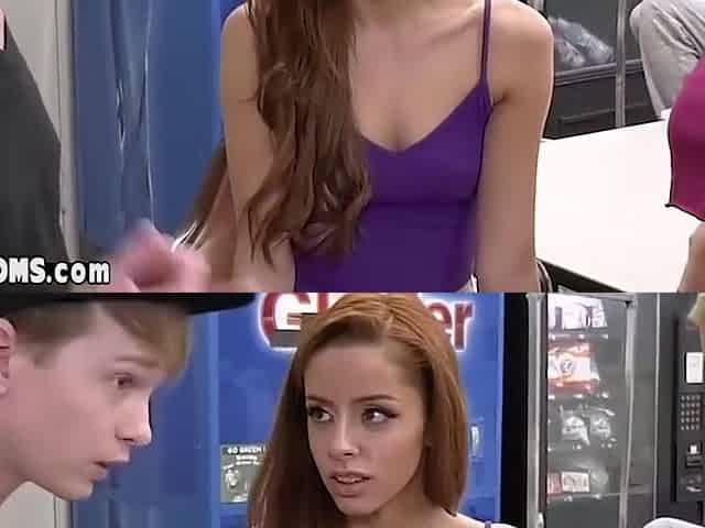 Two Sexy Wives Pussy Battle In The Public Washing Room