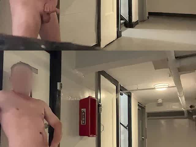Risky Business: Public Basement Tugjob with Double Cums