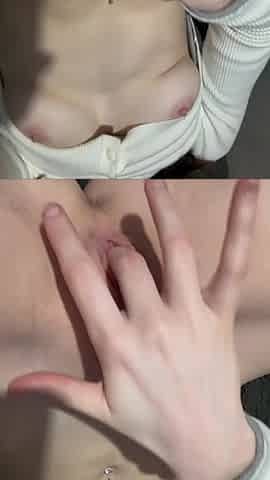 Rubbing and Fingering Myself Stretching My Tight Pussy