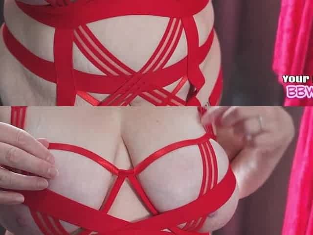 Red Cage Cress - Would You Like to Undress Me (bbw Amateur MILF Wife Homemade Mature Big Saggy Tits)