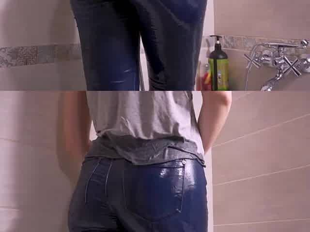 Angel Taking A Shower And Showing Off Her Juicy Cunt Cameltoe