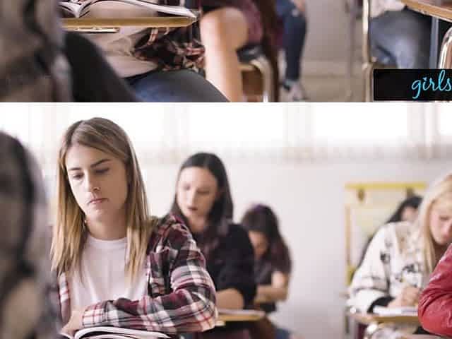 Two teen girls eating each other's pussies after school