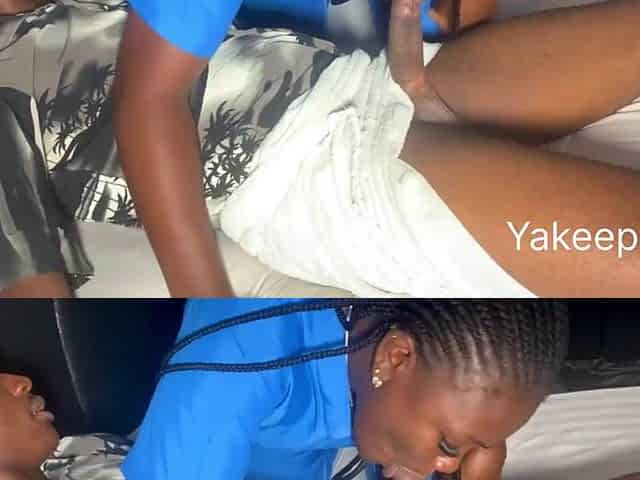Black Nurse got so lewd when that babe sees her patient erecting
