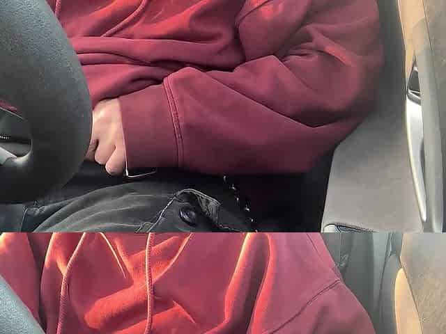 Needy ftm has loud climax in a busy parking lot