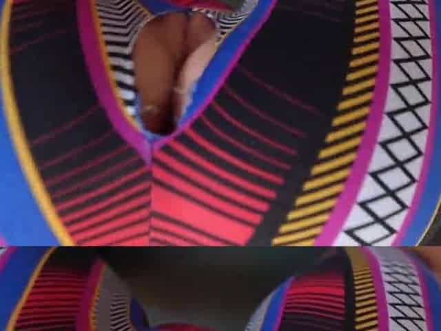 Drilled a beauty with a large butt in torn leggings