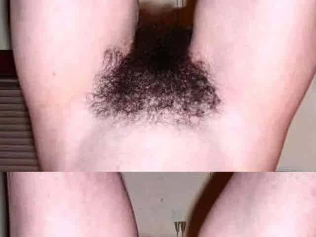 Bushy Girl's Pussy - Close-Up View