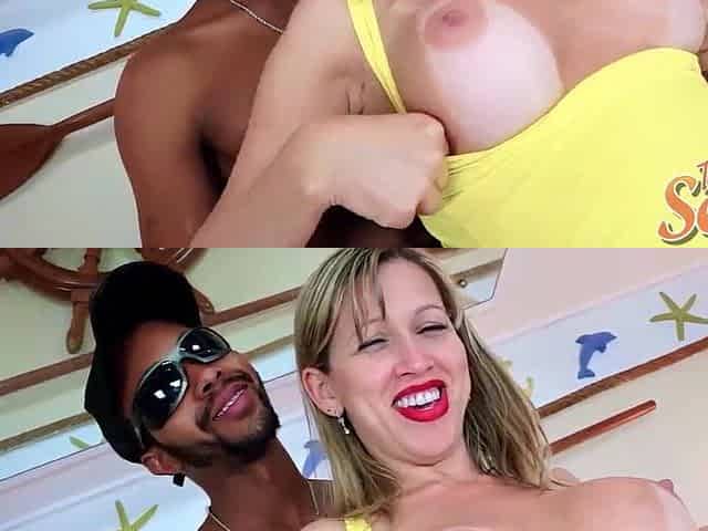 Mirella Mansur has joy in her 1st recording, giving her butt to the lads!
