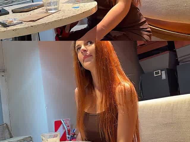A strange beauty inserted a plug into her booty right in a cafe and invited me to have sex