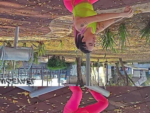 This babe's caught by a physical education teacher on a public street