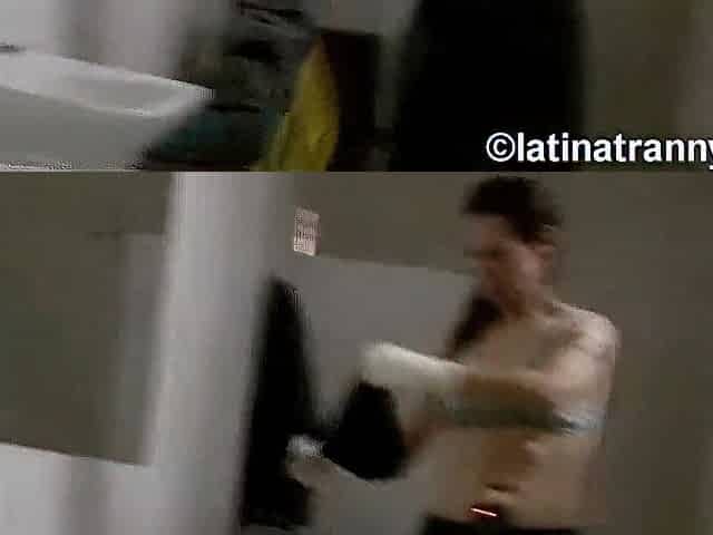 Nikki Montero transgender pornstar ladies room pissing on the crapper and being inexperienced