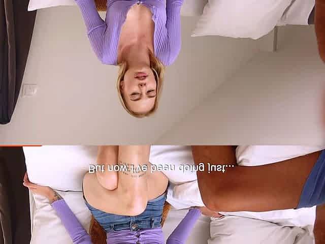 This flexible PETITE 18YO GIRL came for yoga lessons