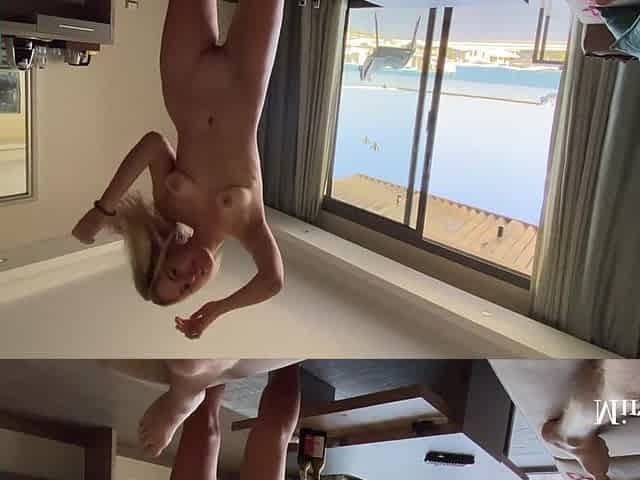 Tanned Blonde with a Stunning Ass Gets Fucked and Rides My Cock