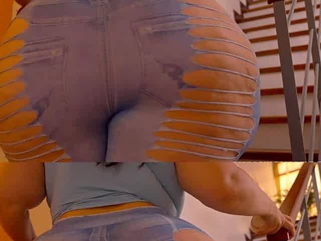 Fat ass emo redhead drills her pussy