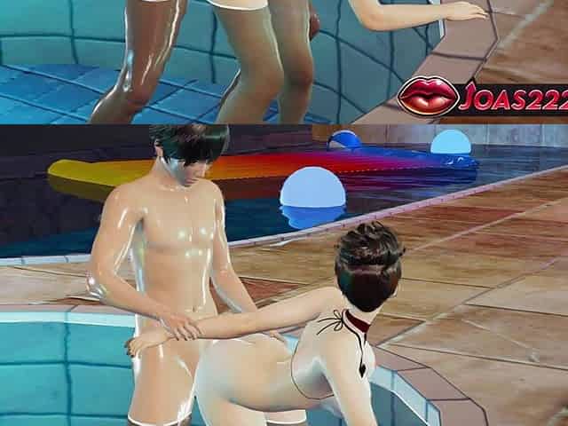 Hot Kojuro Pool 3D Hentai - Anal Legs-Up Missionary, Water Doggystyle, Underwater Cumshot