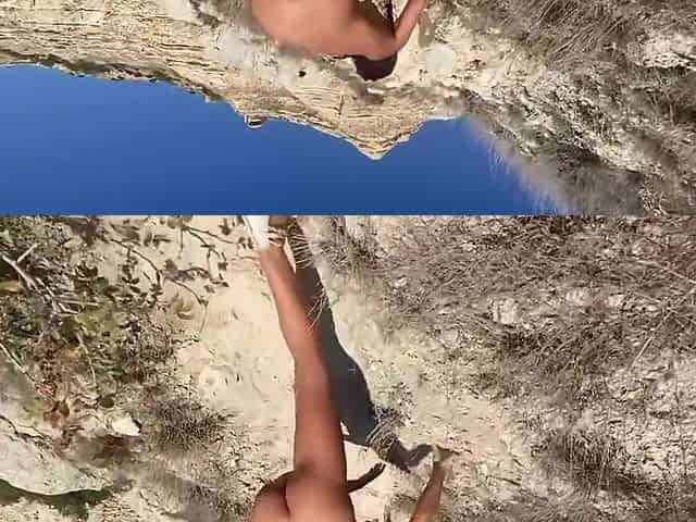 Im Walking Naked On A Public Beach And Then I Get Fucked In A Tent