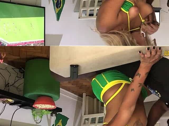 World Cup 2022: Watching Brazil Football Soccer Fucking Her Pink Hole and Giving a Big Load