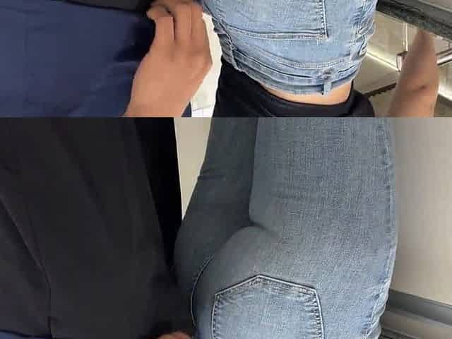 jeans large booty taking a ejaculation