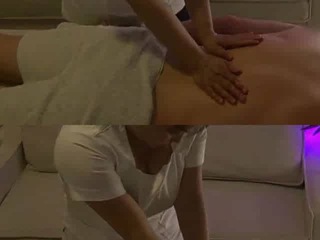 Oriental massage with giant throbbing in advance of glad ending
