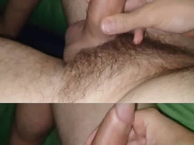Secret jerk-off in my girlfriend's daybed whilst this babe wasn't home, with cum