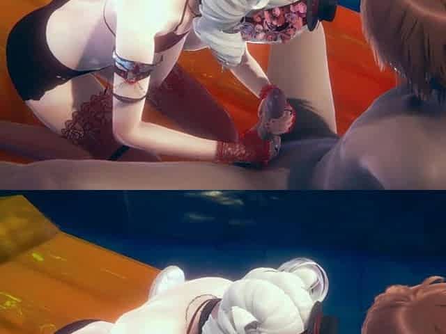 Hentai Sexy Girl Handjob and Fucked at Pool