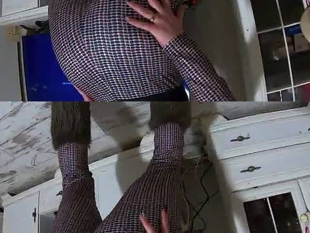 Constricted Jumpsuit, Fur Boots & Smutty Deepthroat with a Cum-Licking Finish